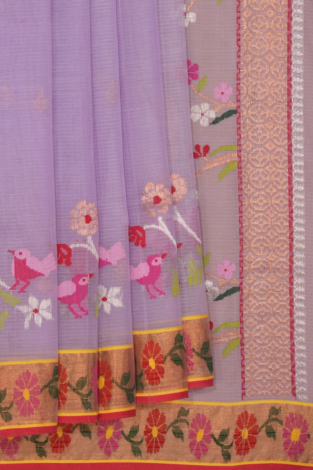 Image of A Lustrous Kota Purple Saree